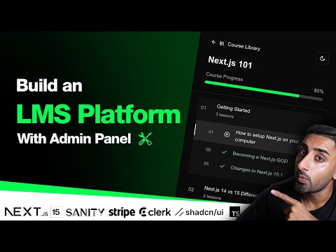 π΄ Let's build a Course Platform LMS with Admin Dashboard! (NEXT.JS 15, Sanity, Stripe, Clerk, TS)