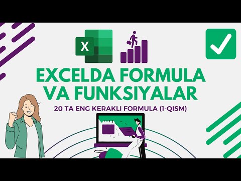 EXCELDA FORMULALAR 1-QISM. СЧЁТЗ, СЧИТАТЬПУСТОТ, СЧЁТ, СУММ, МАКС, МИН, СРЗНАЧ, ЕСЛИ,  ВПР, СЧЁТЕСЛИ