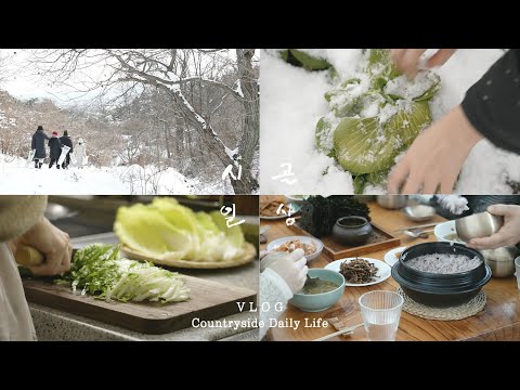 올 겨울 가장 추웠던 시골의 폭설 한파 일상 Winter routine | South Korea Countryside Life | Vlog