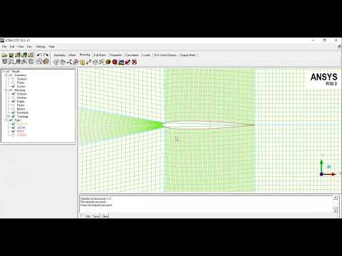 2D structure mesh for an Airfoil (rectangular domain) #ICEM