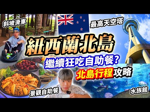 【最貴紐西蘭北島自助餐繼續吃到破產】紐西蘭最高天空塔！吃爆超強景觀Buffet吃到飽！吃完再去飆車下山！必去水族館！紐西蘭北島全行程繼續狂吃！大胃王｜吃播mukbang｜紐西蘭｜Eating show