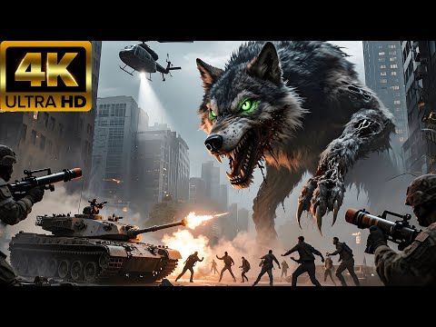 [2025 monster] Mutant giant wolf breaks into city & one claw destroys tank & humanity is in danger!