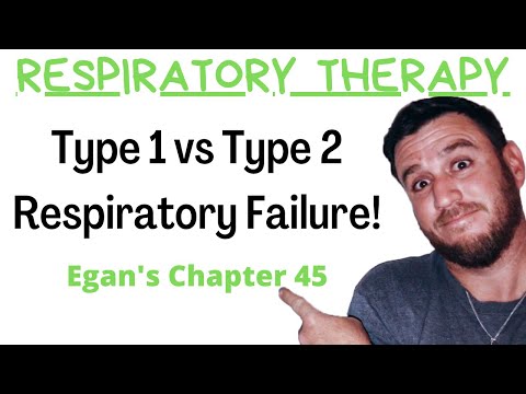 Respiratory Therapy - Type 1 vs Type 2 Respiratory Failure
