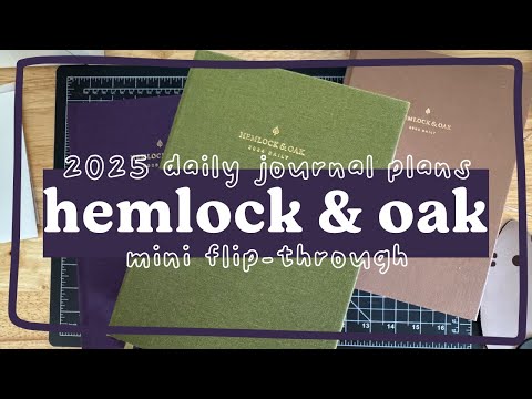 Daily Journal Plans for 2025 | Hemlock and Oak | Flip through