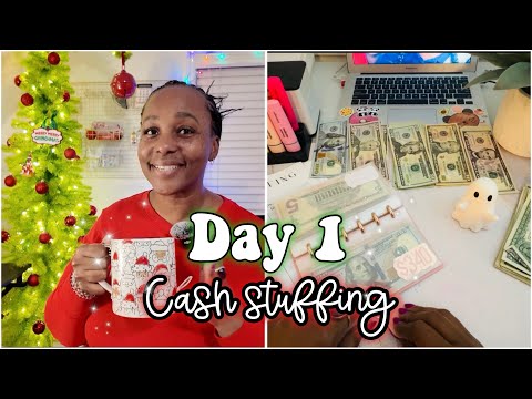 I Finally Feel the Christmas Spirit 🎄 | Cash Stuffing My Nursing Pay (Day 1)