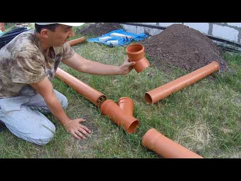 🟢Разводка канализации в ванной комнате