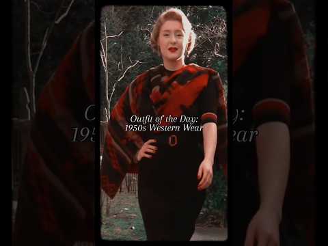 🤠 1950s Western Wear : Outfit of the Day  🤠 #shorts