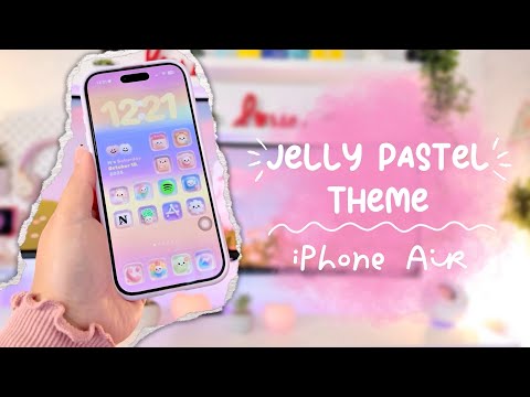 Jelly Pastel iPhone Aesthetic 🍬💛💜💖| iPhone Air Customization (soft minimal theme)