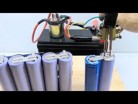 How to make a simple spot welder with a 12V battery at home! Spot welder for battery cells!