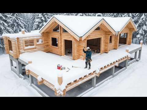 1 Year Alone in the Forest: Building my Ultimate Off-Grid Log Cabin (Start to Finish)