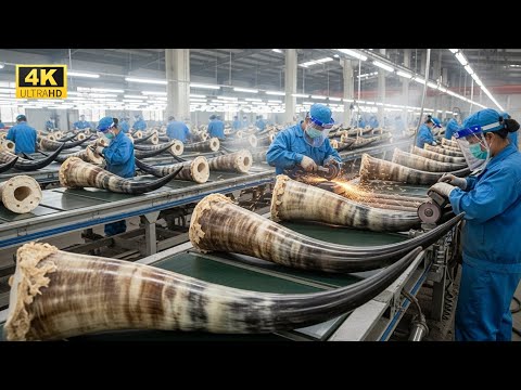 How Cow Horns Are Processed into Decorative Objects – Inside the Artisan-Industrial Workshop (Full )