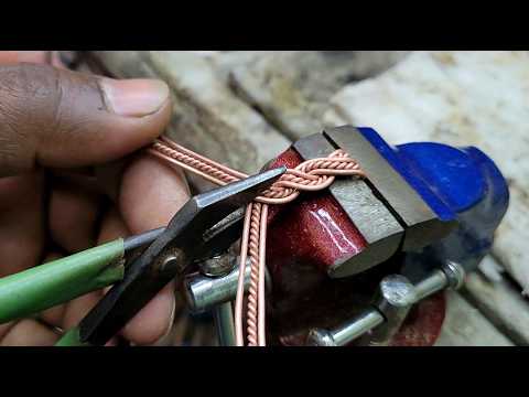 Beautiful twisted copper ring making ! How to make a copper ring