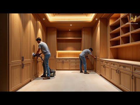Bedroom Design Ideas, Incredible Carpentry Skills - Building A Giant Solid Wooden Wardrobe