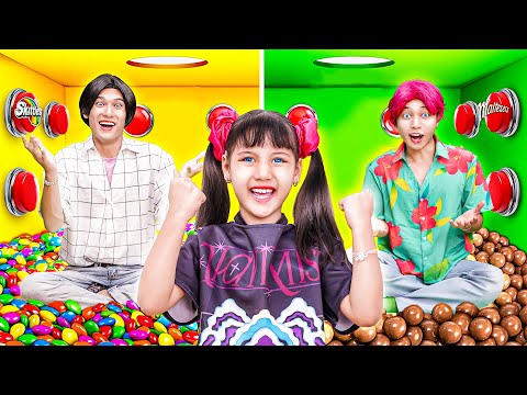 Abby Và Jinu Cùng Thử Thách 1000 Nút Bí Ẩn Của Daisy || Bé Kẹo TV