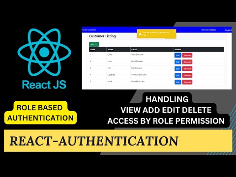 React JS role based authentication using JSON Server REST API | Handling EDIT DELETE ADD VIEW Access