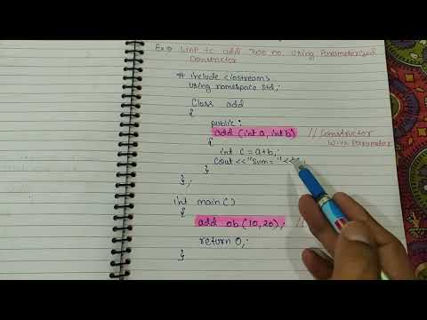 What is a parameterised constructor ? with program example | C++ Programming Tutorials in Hindi - 61