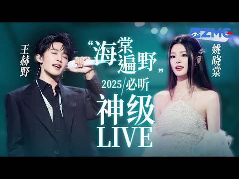 【 王赫野x 姚晓棠】“海棠遍野”2025必听神级LIVE！他俩站在一起就是一部好听又好看的偶像剧吧！#天赐的声音6 #王赫野 #姚晓棠