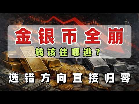 金银美股全崩了，比特币超43万人爆仓！普通人该拿什么保命？2026年终极避险真相在这！#比特币 #美股#黄金