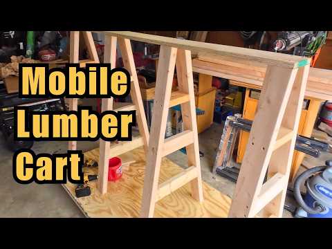 Mobile Lumber Cart - Wood Storage Organizer