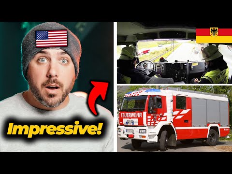 American Reacts to Germany’s INSANE Firetruck Response