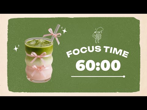 🍓 Study with Me | Strawberry Matcha Latte | 60/10 Pomodoro | Lo-fi Music | 5 Hour Focus Session