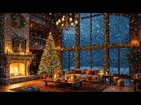 Relaxing Holiday Music 🎄 Cozy Christmas Fireplace Ambience ✨ Best Songs Playlist 🎶