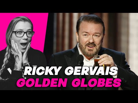 AMERICAN REACTS TO RICKY GERVAIS GOLDEN GLOBES | AMANDA RAE