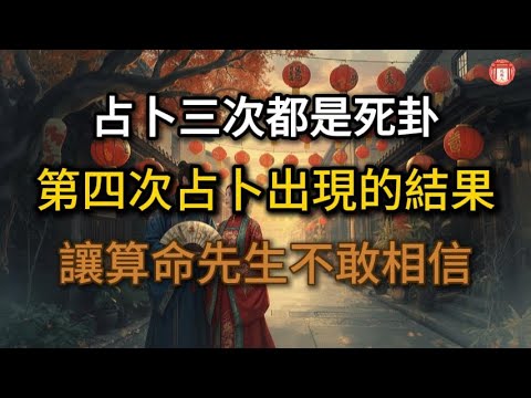 民間故事：《占卜3次都是死卦，第4次占卜出現的結果讓算命先生不敢相信》#说故人 #民间故事 #历史传奇 #人物故事 #古代传说 #故事分享 #社会百态 #人性探索