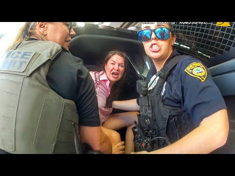 Drunkest Rich Russian Woman Turns from Angel to Demon! Kicks Cops When Things Go Terribly Wrong