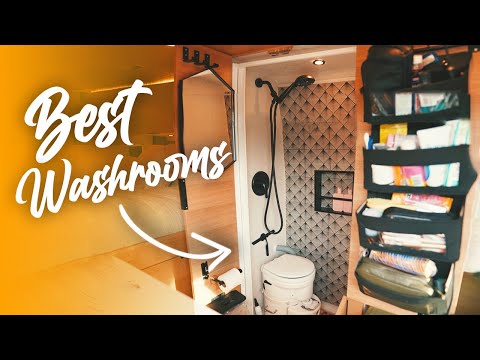 The Best Vanlife Bathrooms for 2023 - Van Life Shower, Toilet AND Layout Ideas!