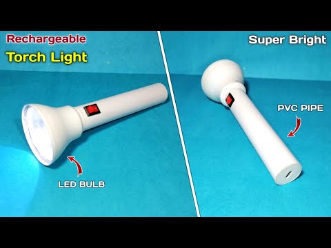 How to Make a Rechargeable Torch Light at Home | Super Bright Torch | Long Time Battery Backup