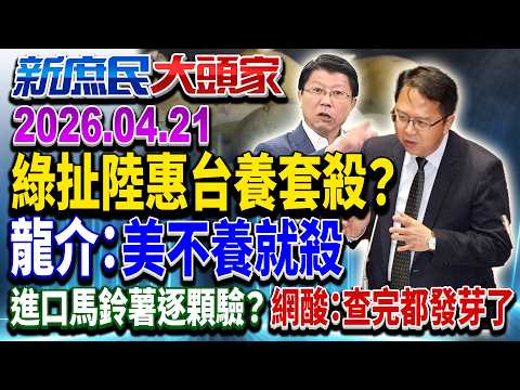 綠喊「公權力協商」 落實「惠台措施」真的全憑政府點頭?《新庶民大頭家》完整版 20260421 #謝龍介 #賴士葆 #張啓楷 #李勝峯@chinatvnews