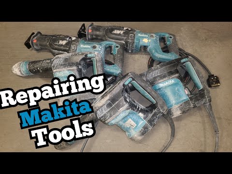 Repairing another load of Makita Power Tools. JR3070 recips saws and HR0870C hammers