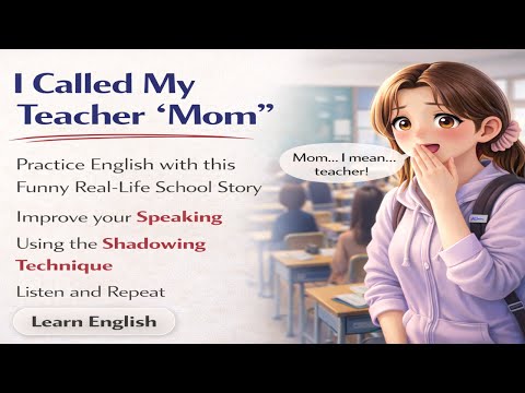 Shadowing English Story (A2–B1) | I Called My Teacher “Mom” 😳