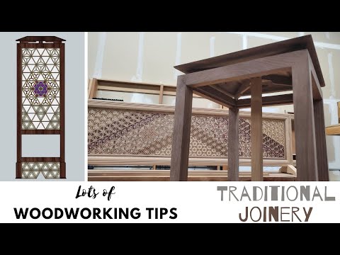 Kumiko Lamp Making Part 2 of 4 [Korean Traditional Joinery with Japanese Style Kumiko][WOODWRKING]