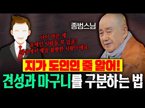 지가 도인인 줄 알어! 진짜 견성을 가진 사람 vs 멀쩡해보이지만 마구니인 사람 구분하는 법 |종범스님 법문 몰아보기 #종범스님 #종범스님법문 #인생