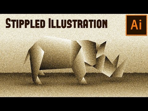 How to create Stippled Illustration in Adobe Illustrator Tutorial (HD recommended)
