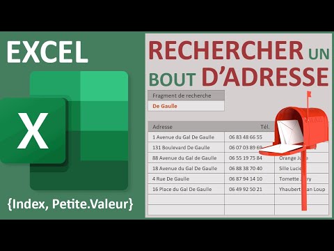 Extraire tout sur la recherche d'un fragment d'adresse