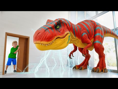 Oliver’s toy dinosaurs came to life