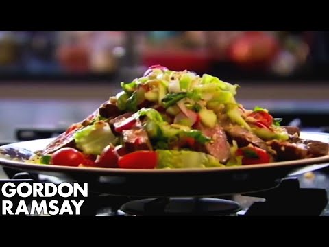How to Cook Steak and Spicy Beef Salad Recipe | Gordon Ramsay