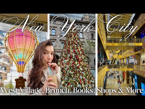 New York City Vlog: West Village, Brunch, Books, Shopping, Christmas & More 🍎