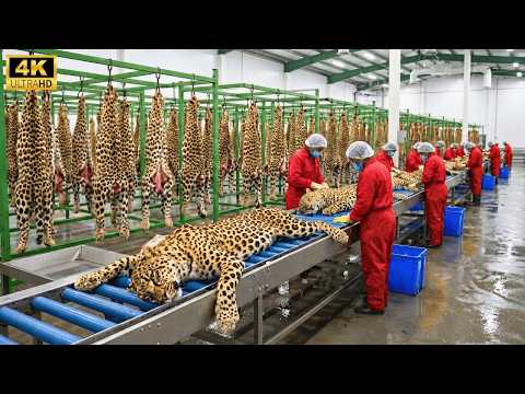 Inside the Luxury Leopard Leather Factory: Manufacturing Million Dollar Skin Products (Full Process)