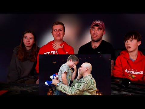 European Family Reacts to American Soldiers Coming HOME (Emotional)