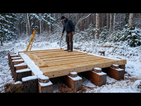 Man Wants to Live in the Forest, Builds Himself a Warm Cabin