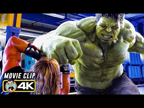 The Avengers in 4K – Thor vs Hulk Fight Scene 🤯💥