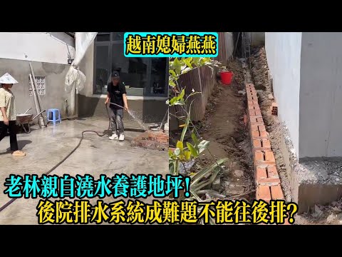 [The Yan Yan Family in Vietnam] Old Lin personally waters and maintains the paved area! The backy...