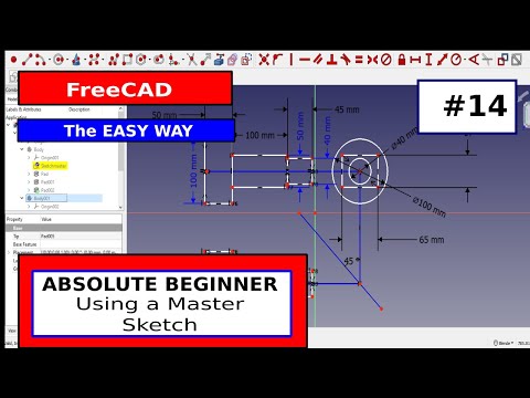 FreeCAD Beginner #14 - Using a master sketch