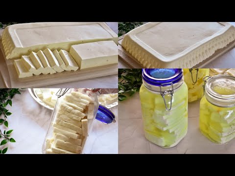 جبنة بلديه منزليه بطعم ومذاق شهي بالتفصيل مع 😋طريقةعمل الجبنه والاحتفاظ فيها white cheese
