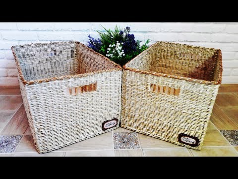 How to Make a Storage Box from Newspaper Tubes / Order on the Shelves