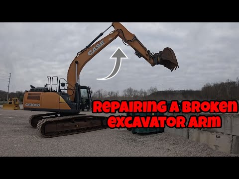 Case CX300D broken excavator arm turned into a major headache! Welding and line boring!